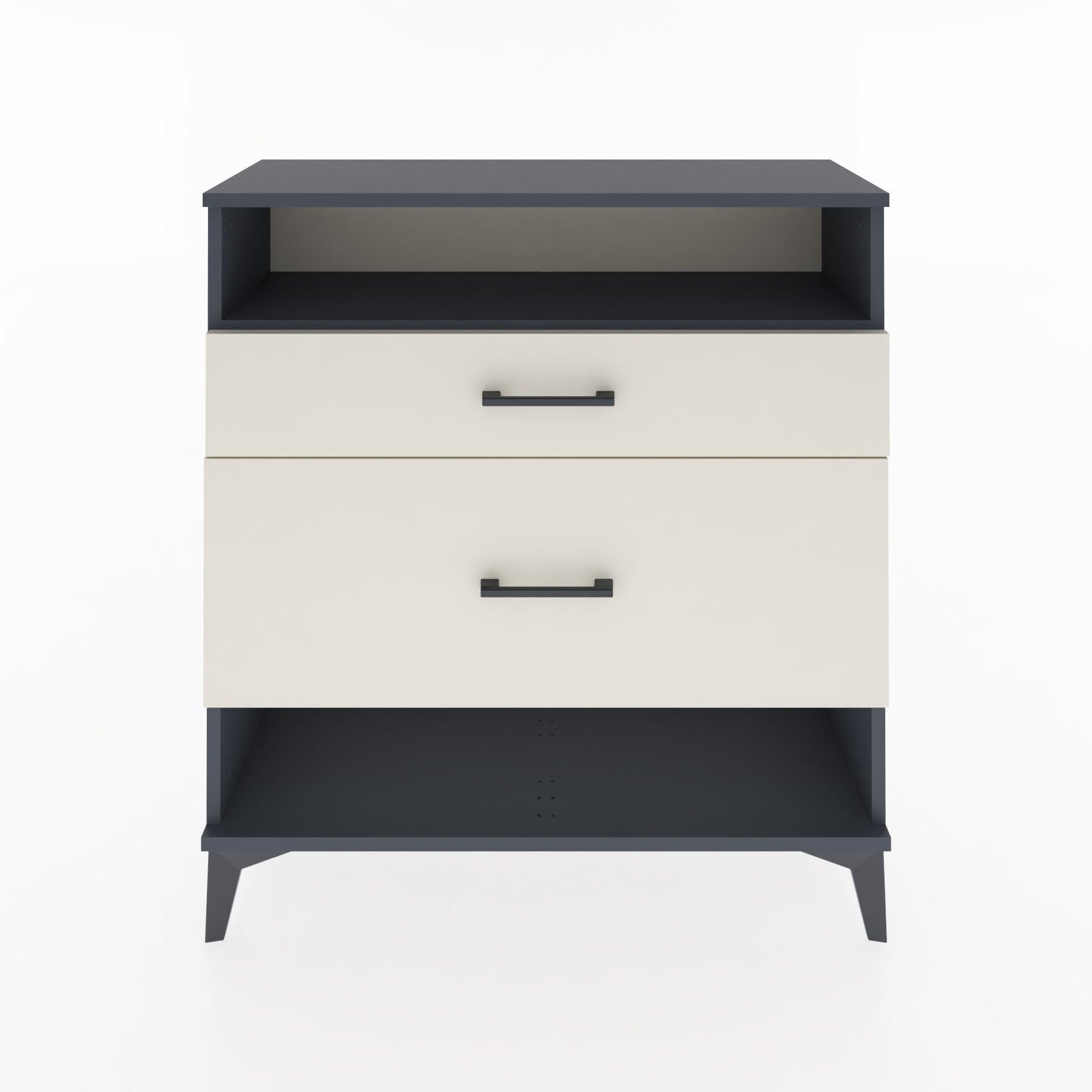 Woodntry Modular Dresser Anthracite 88x30x84 cm with Drawers and Shelves CR19-2