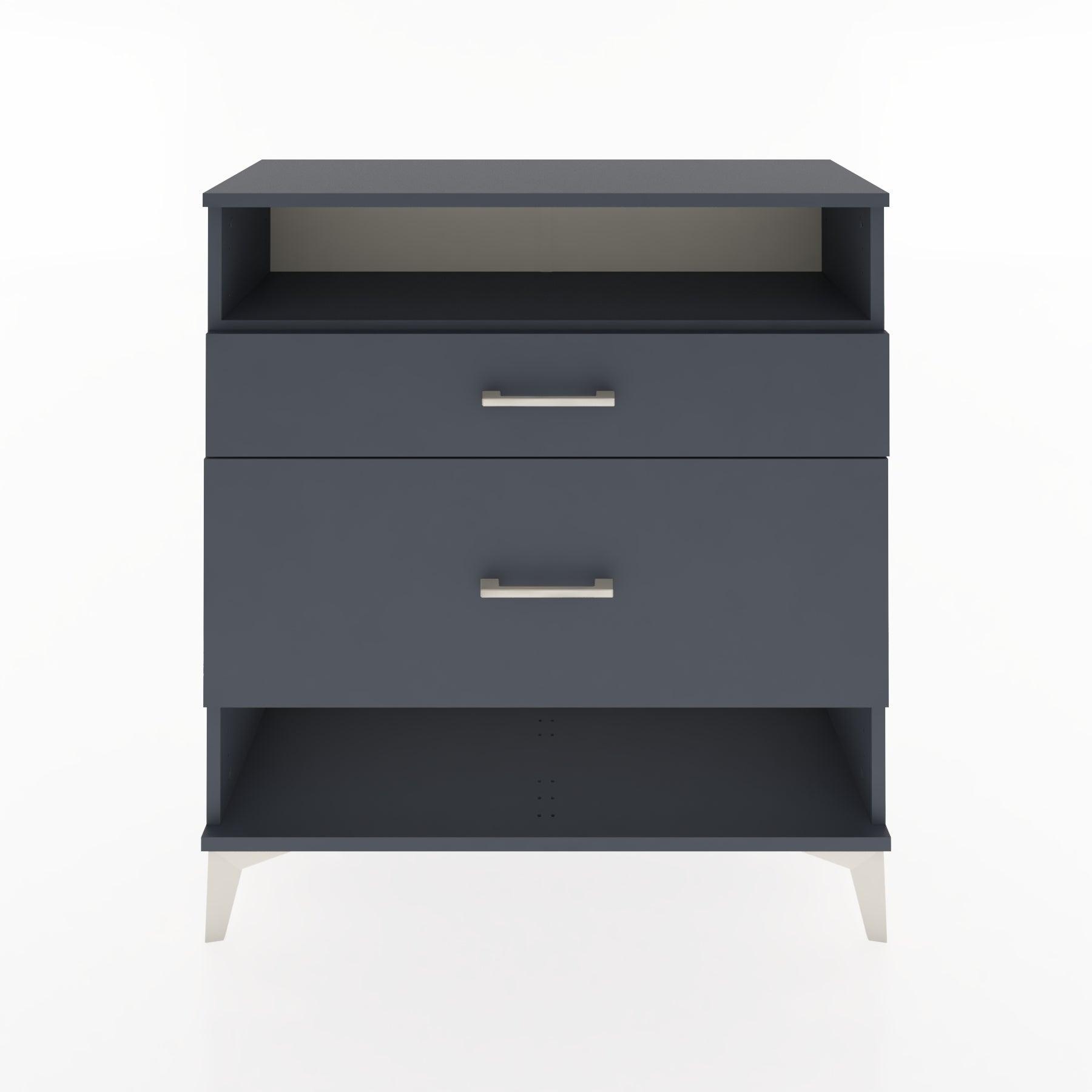 Woodntry Modular Dresser Anthracite 88x30x84 cm with Drawers and Shelves CR19-2