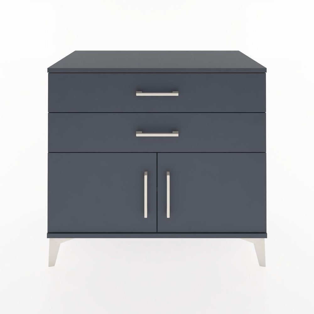 Woodntry Modüler Şifonyer Antrasit 88x44x68 cm Kapaklı ve Çekmeceli KC19-2