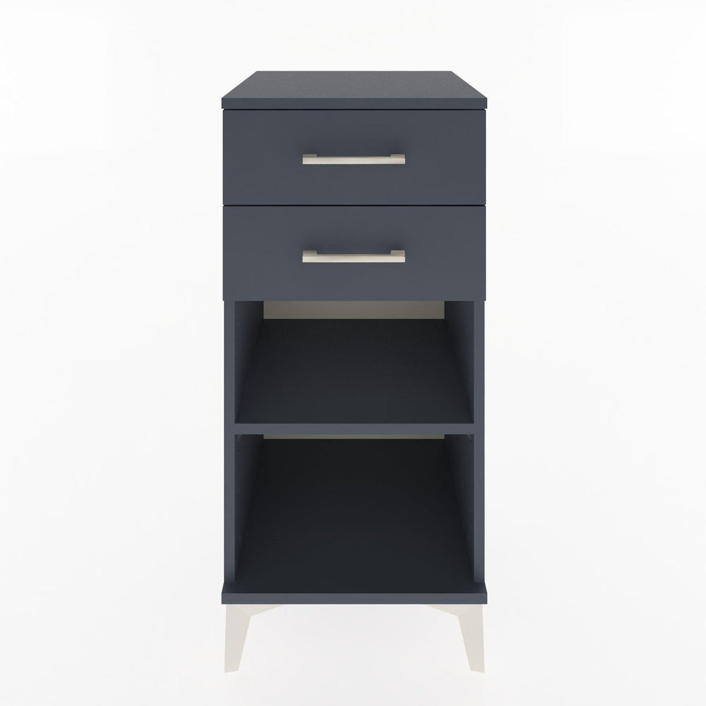 Woodntry Modular Nightstand Anthracite 44x44x84 cm with Drawers and Shelves CR19-2