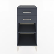 Woodntry Modular Nightstand Anthracite 44x44x84 cm with Drawers and Shelves CR19-2