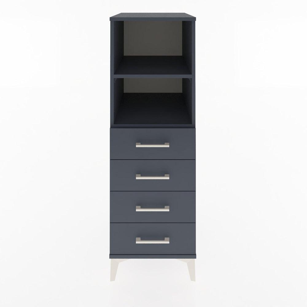 Woodntry Modular Cabinet Anthracite 44x30x122 cm with Drawers and Shelves CR119-2