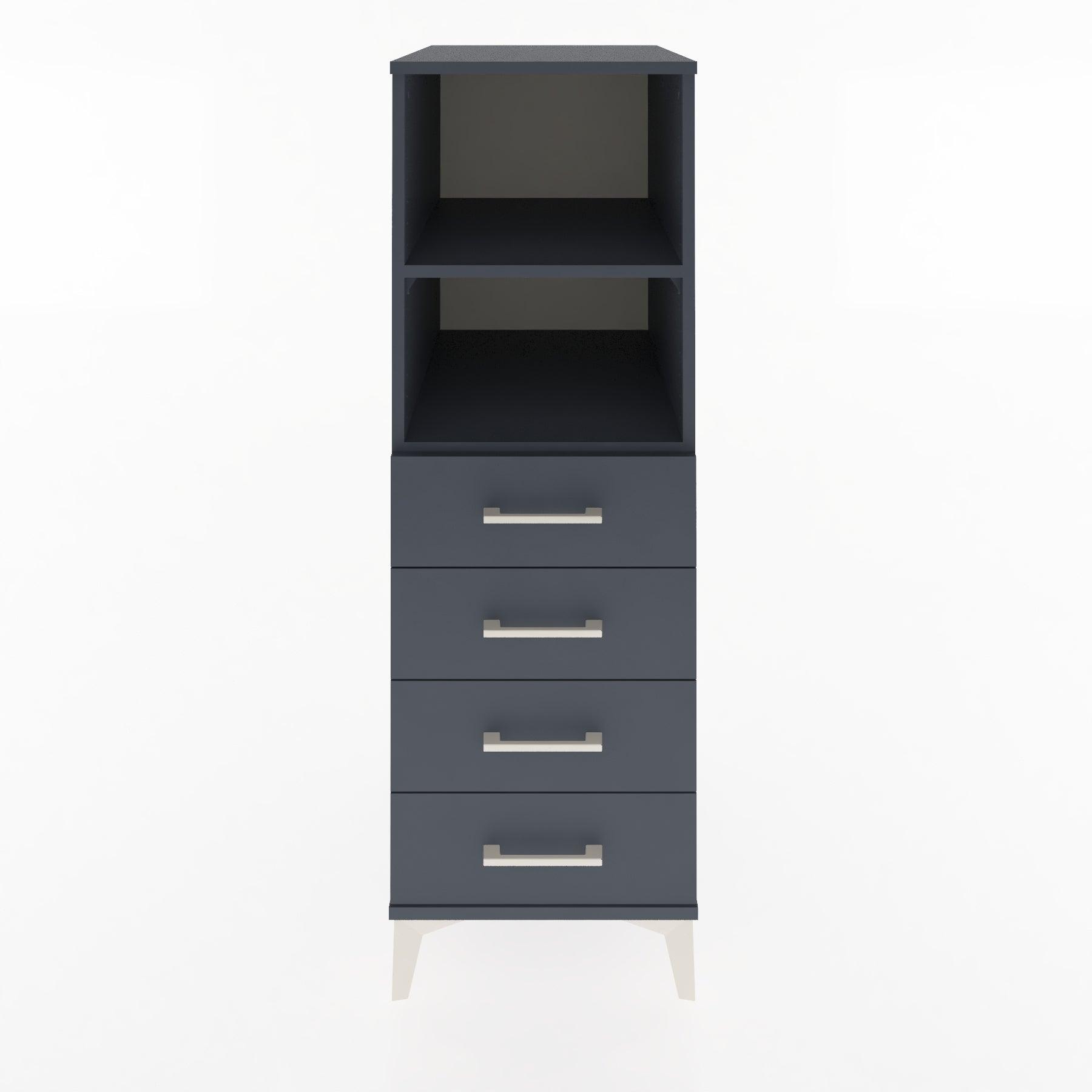 Woodntry Modular Cabinet Anthracite 44x30x122 cm with Drawers and Shelves CR119-2