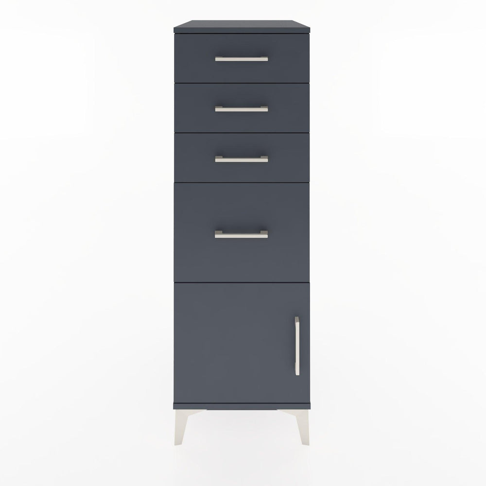 Woodntry Modular Cabinet Anthracite 44x30x122 cm with Doors and Drawers KC19-2