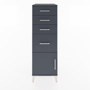 Woodntry Modular Cabinet Anthracite 44x30x122 cm with Doors and Drawers KC19-2
