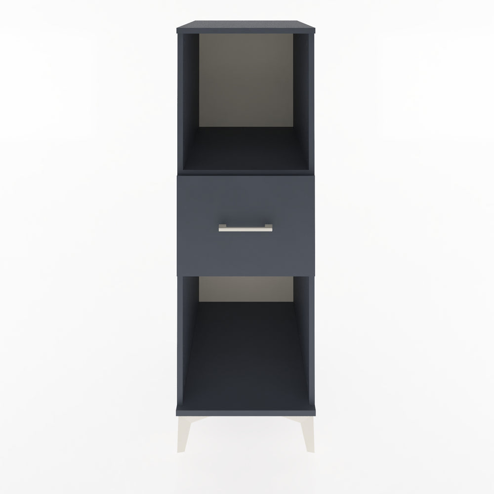 Woodntry Modüler Dolap Antrasit 44x59x122 cm Çekmeceli ve Raflı CR69-2