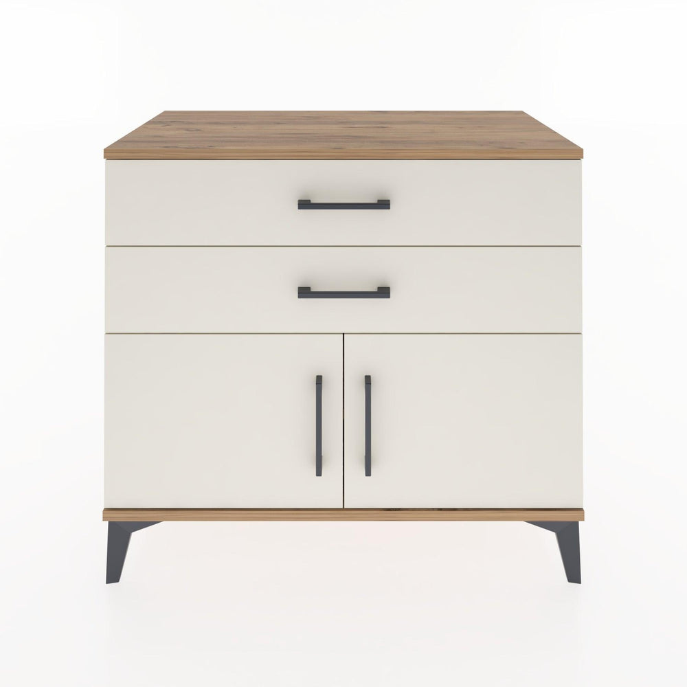 Woodntry Modüler Şifonyer Çam 88x44x68 cm Kapaklı ve Çekmeceli KC19-3