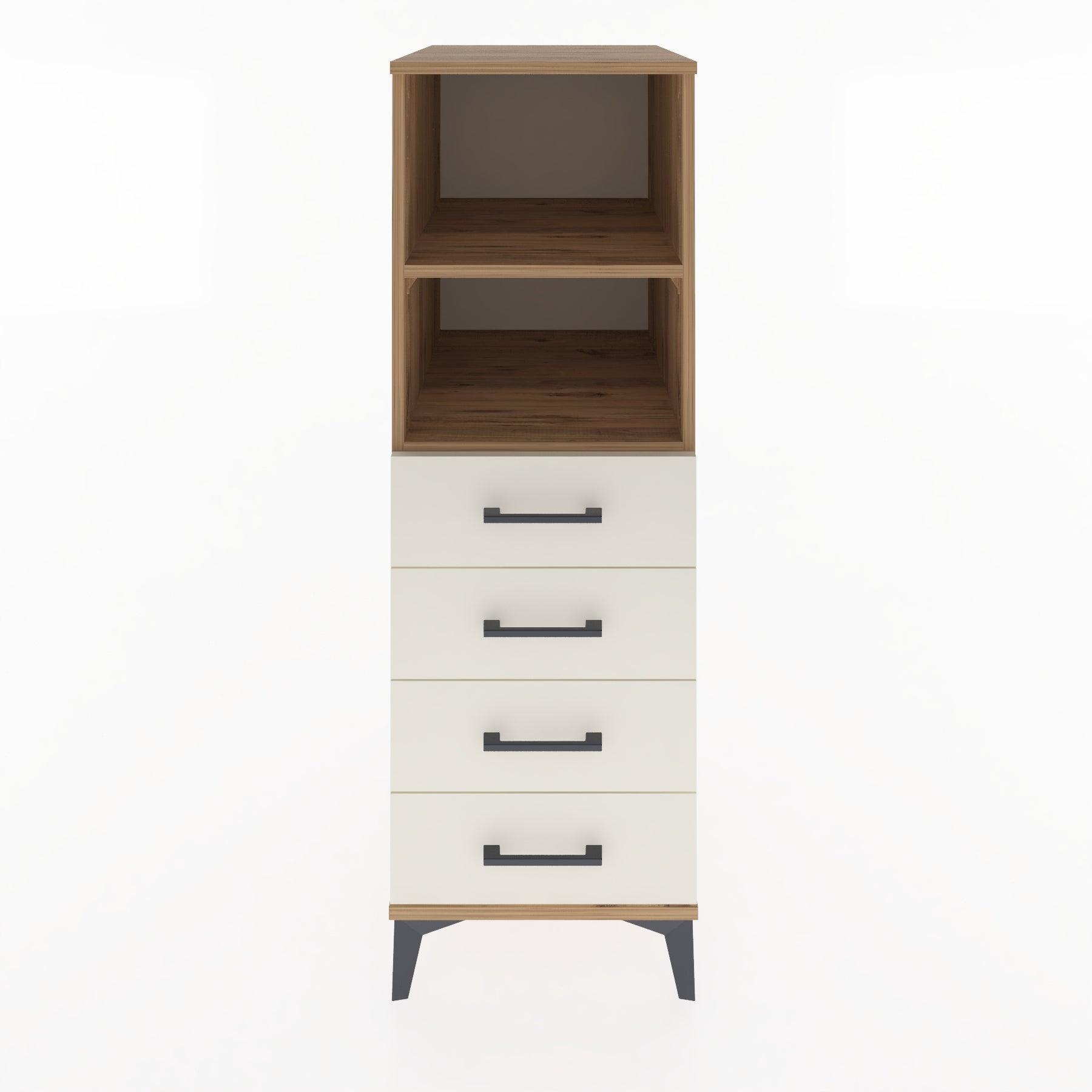 Woodntry Modüler Dolap Çam 44x30x122 cm Çekmeceli ve Raflı CR119-3