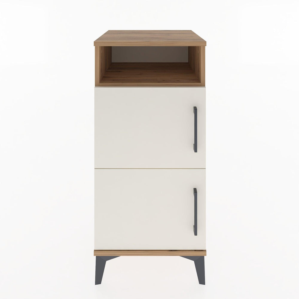 Woodntry Modüler Komodin Çam 44x44x84 cm Kapaklı ve Raflı KR41-3