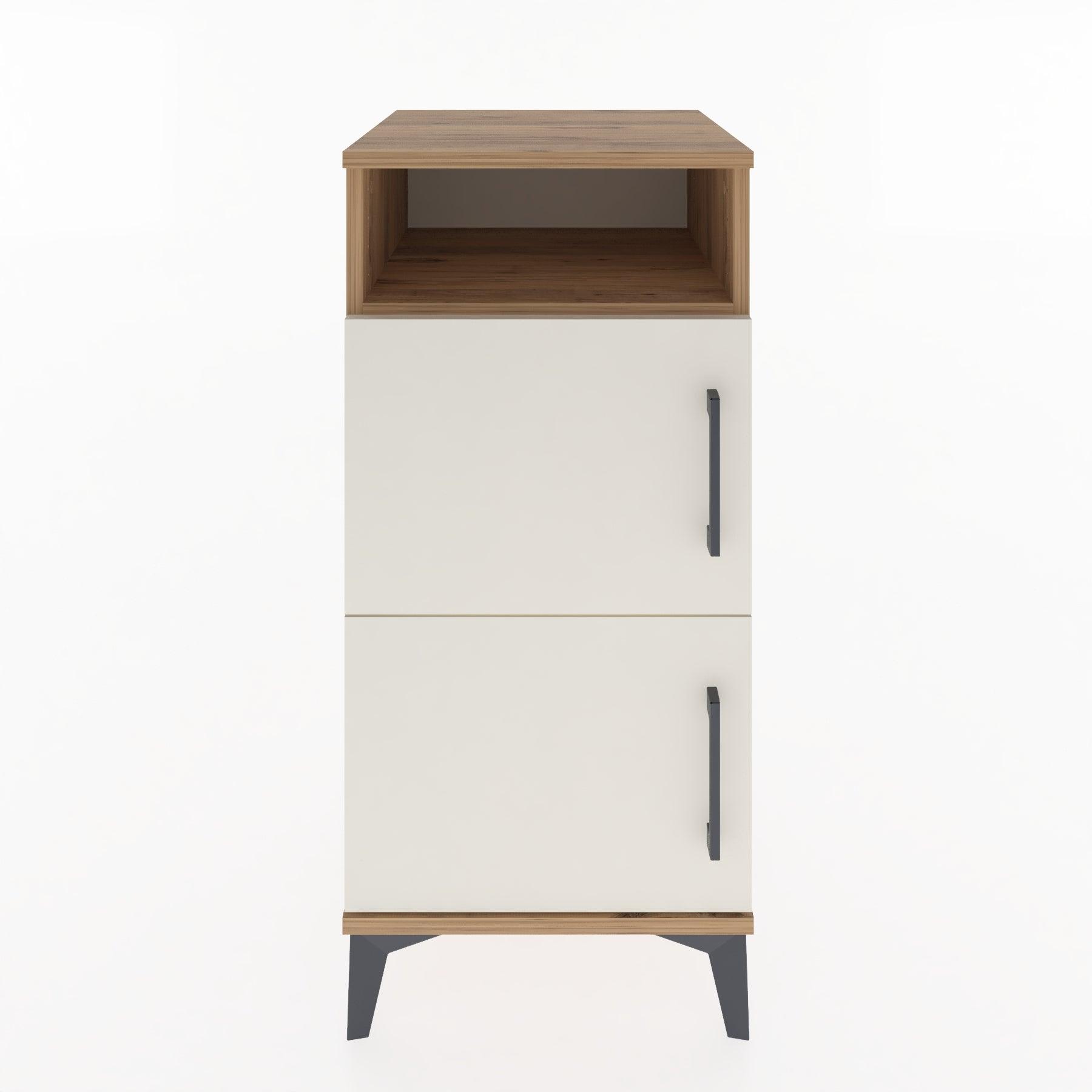 Woodntry Modular Nightstand Pine 44x44x84 cm with Cover and Shelf KR41-3