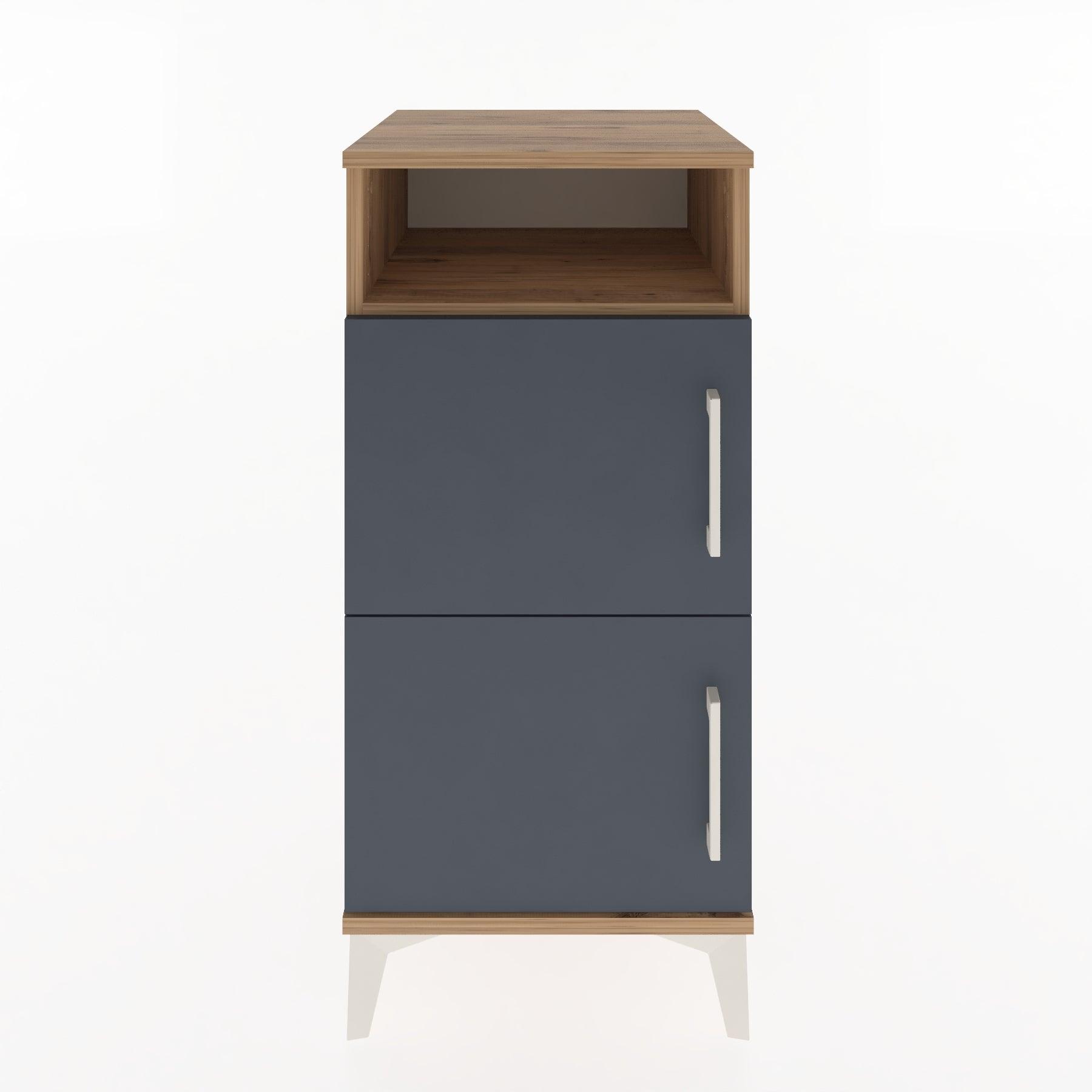 Woodntry Modular Nightstand Pine 44x44x84 cm with Cover and Shelf KR41-3