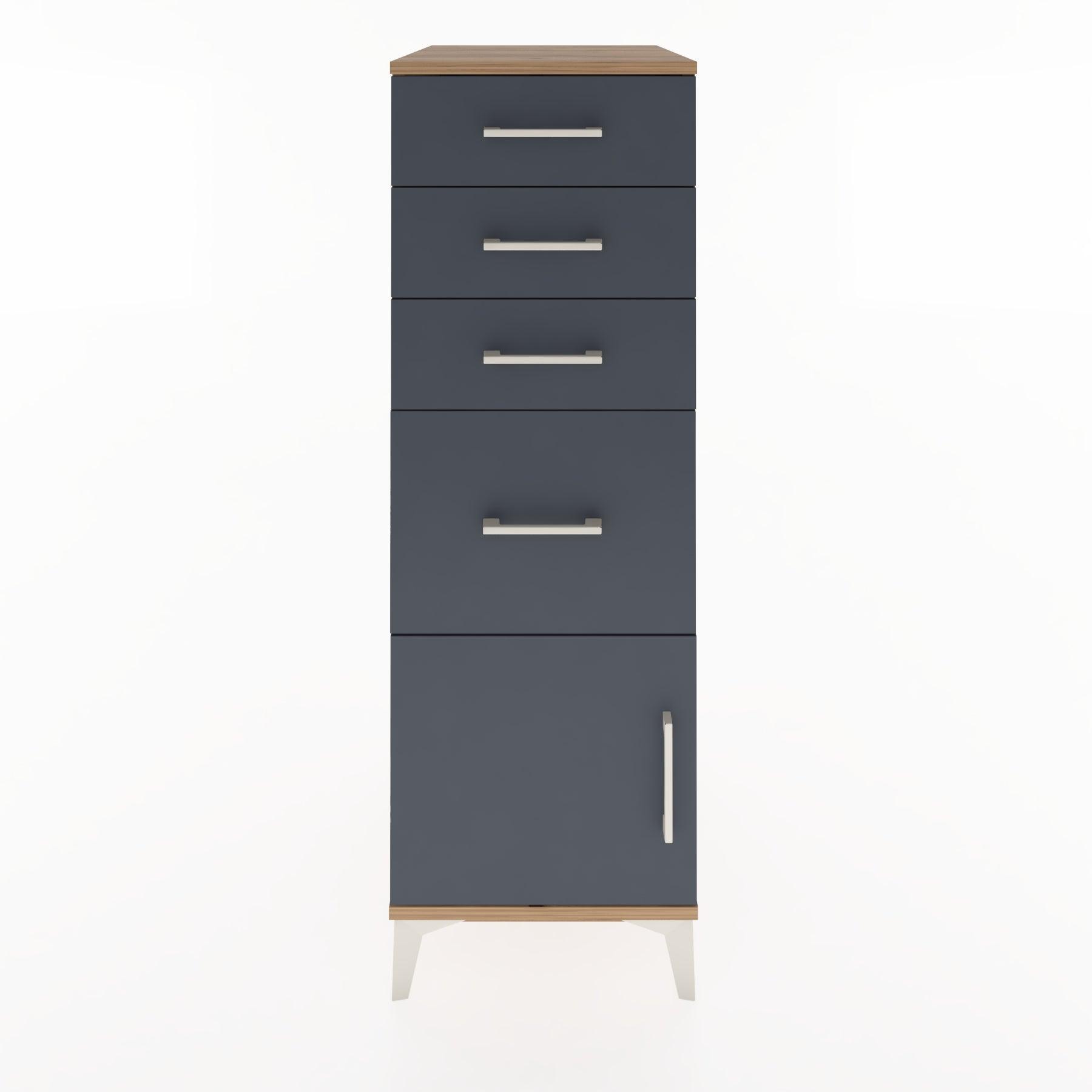 Woodntry Modular Cabinet Pine 44x59x122 cm with Doors and Drawers KC19-3