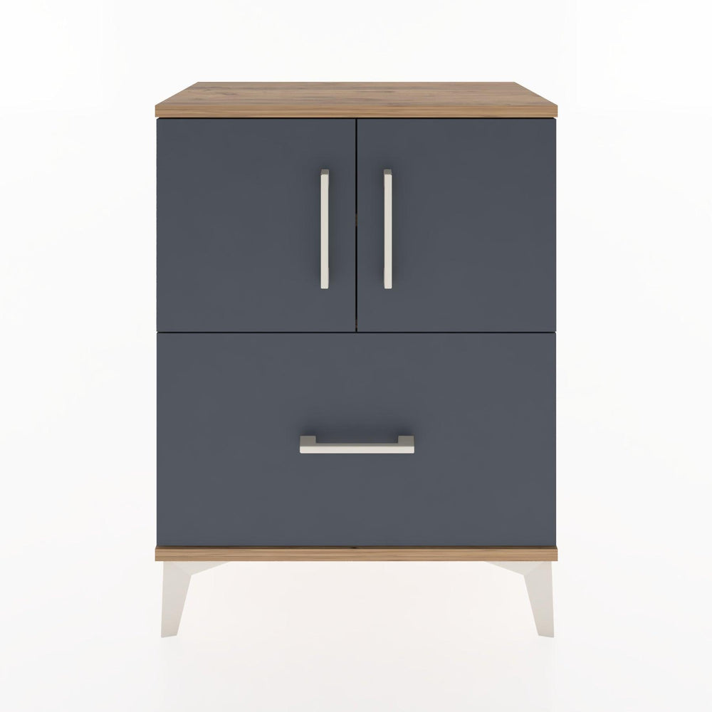 Woodntry Modüler Komodin Çam 60x30x68 cm Kapaklı ve Çekmeceli KC19-3