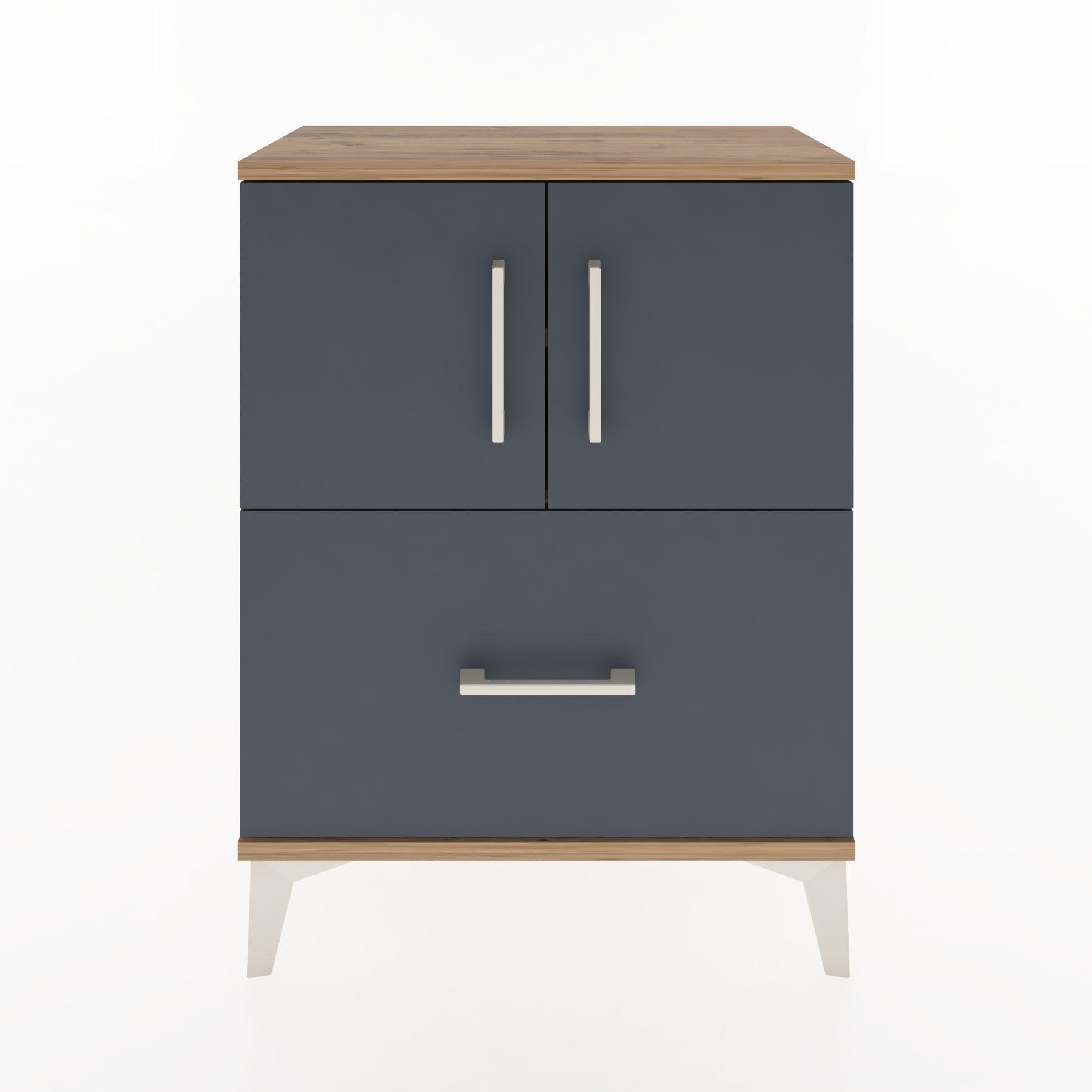 Woodntry Modular Nightstand Pine 60x30x68 cm with Cover and Drawer KC19-3