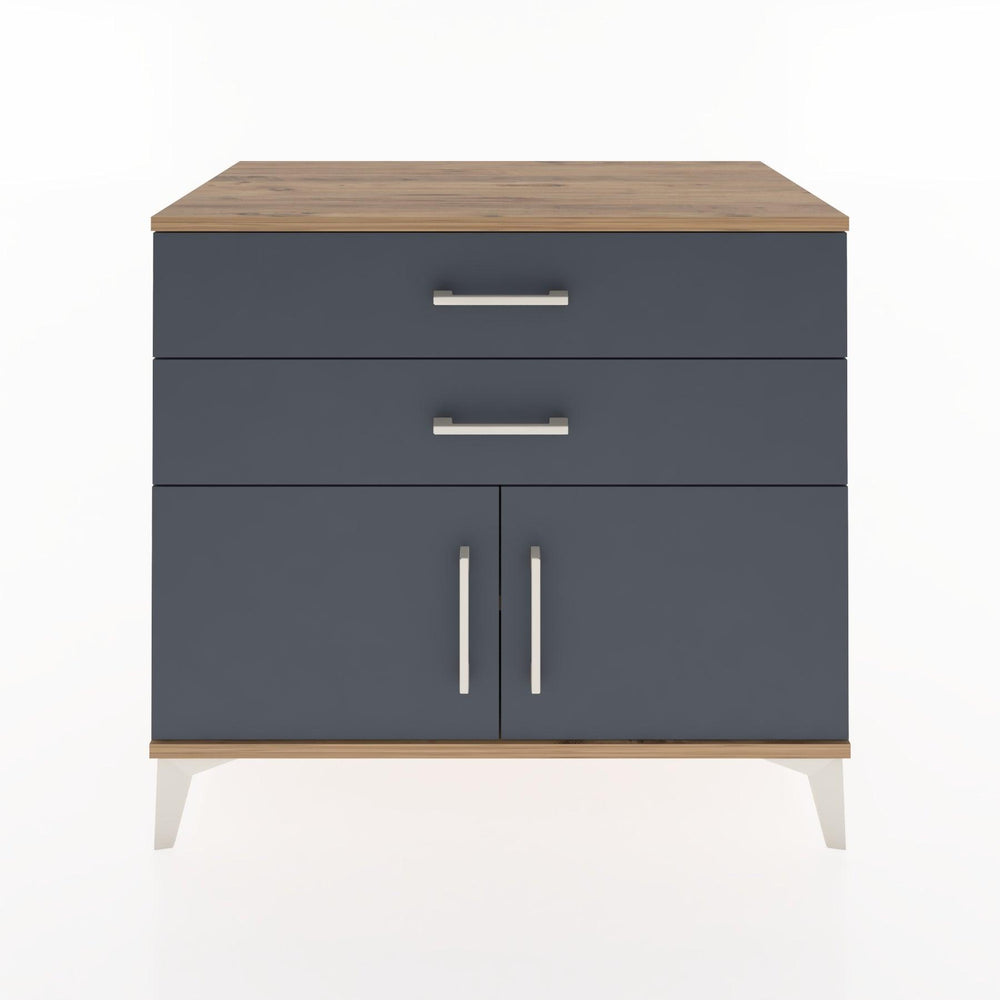 Woodntry Modüler Şifonyer Çam 88x44x68 cm Kapaklı ve Çekmeceli KC19-3