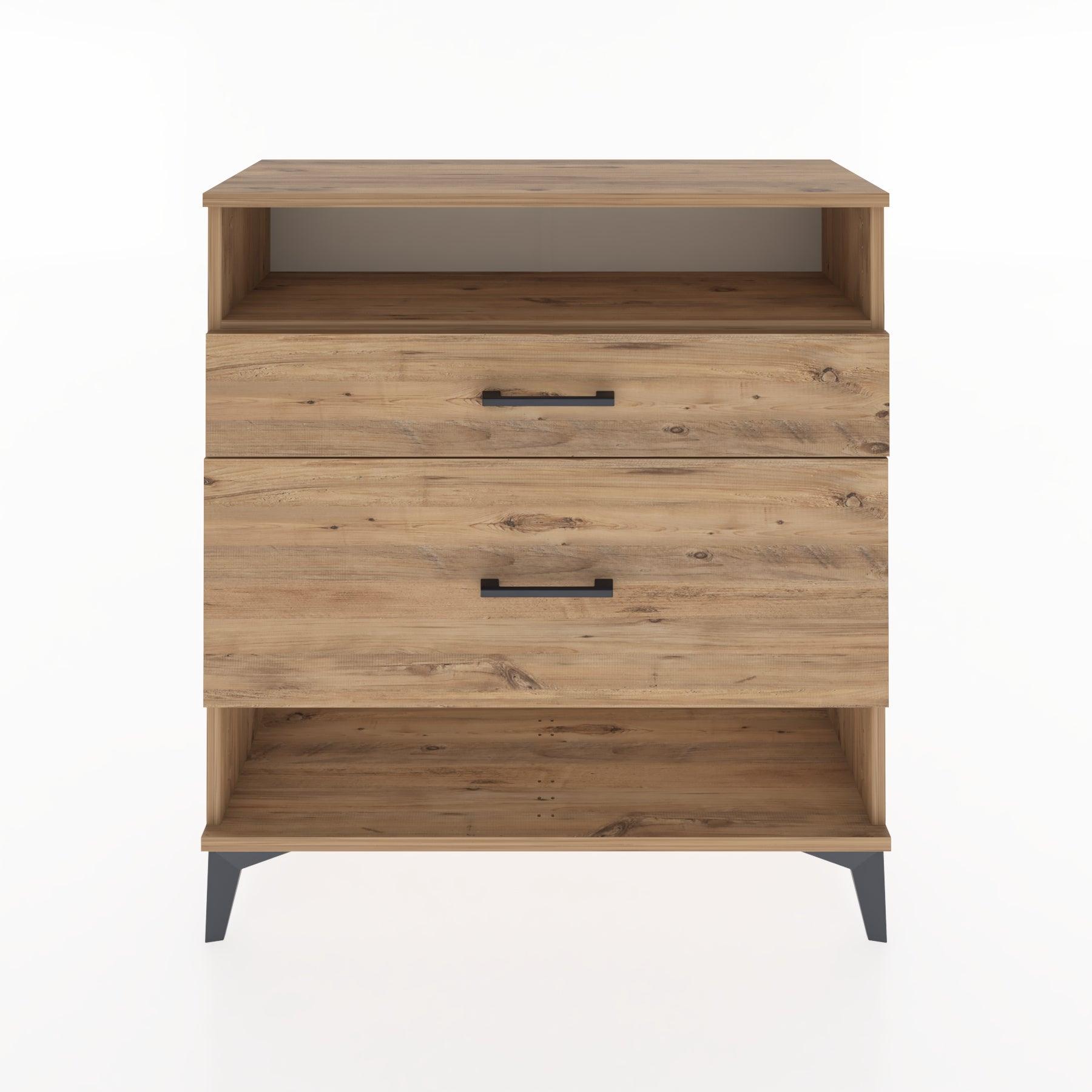 Woodntry Modular Dresser Pine 88x30x84 cm with Drawers and Shelves CR19-3