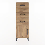 Woodntry Modular Cabinet Pine 44x30x122 cm with Doors and Drawers KC19-3