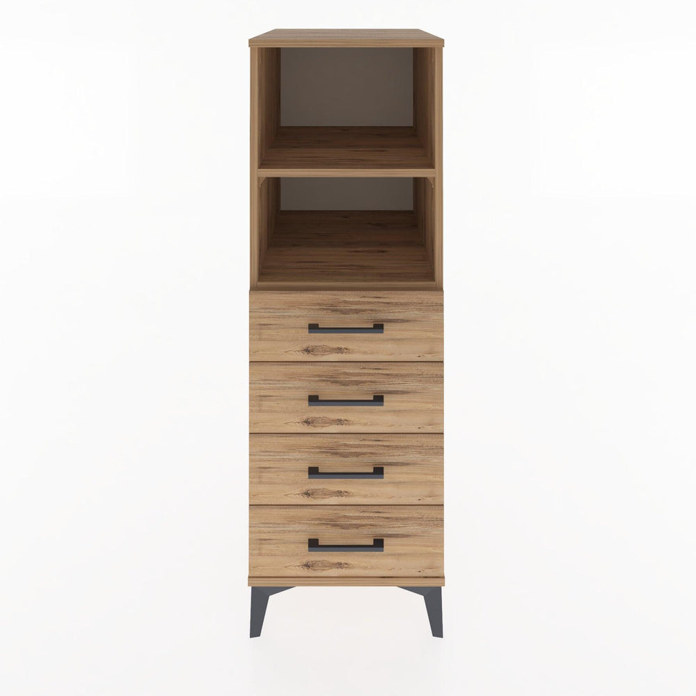 Woodntry Modüler Dolap Çam 44x59x122 cm Çekmeceli ve Raflı CR119-3