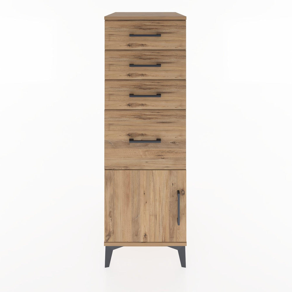 Woodntry Modular Cabinet Pine 44x59x122 cm with Doors and Drawers KC19-3