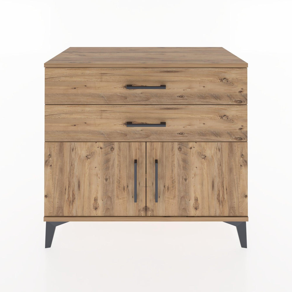 Woodntry Modüler Şifonyer Çam 88x44x68 cm Kapaklı ve Çekmeceli KC19-3