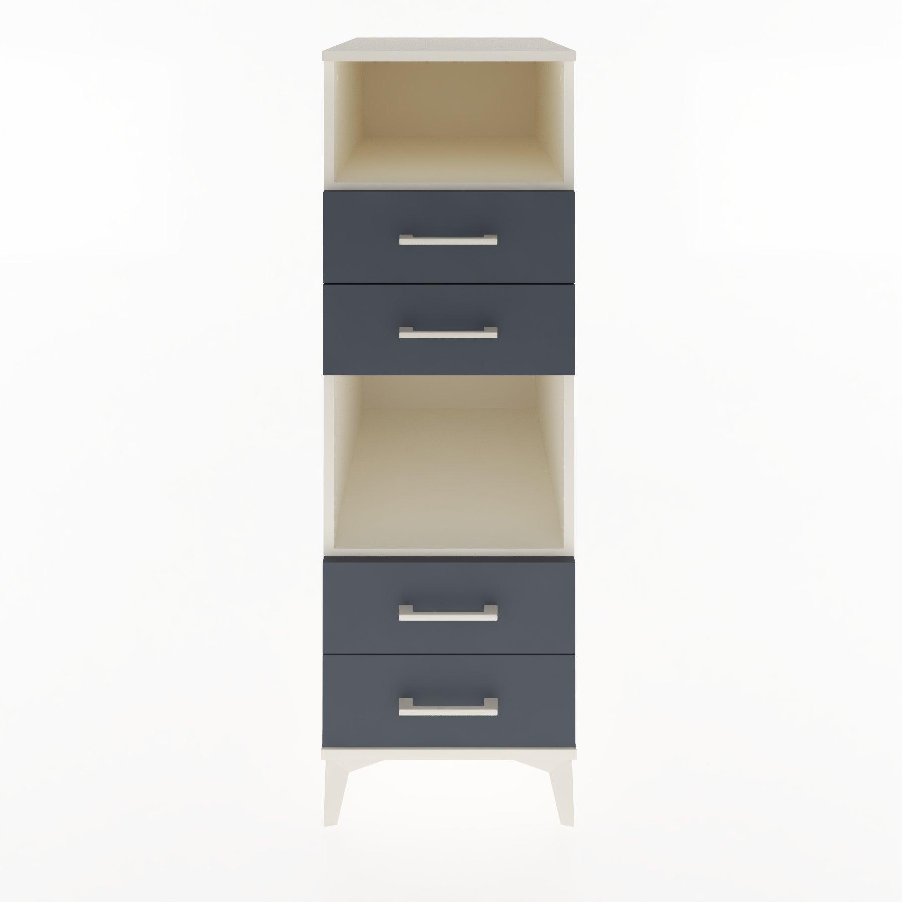 Woodntry Modular Cabinet Moonstone 44x59x122 cm with Drawers and Shelves CR120-1