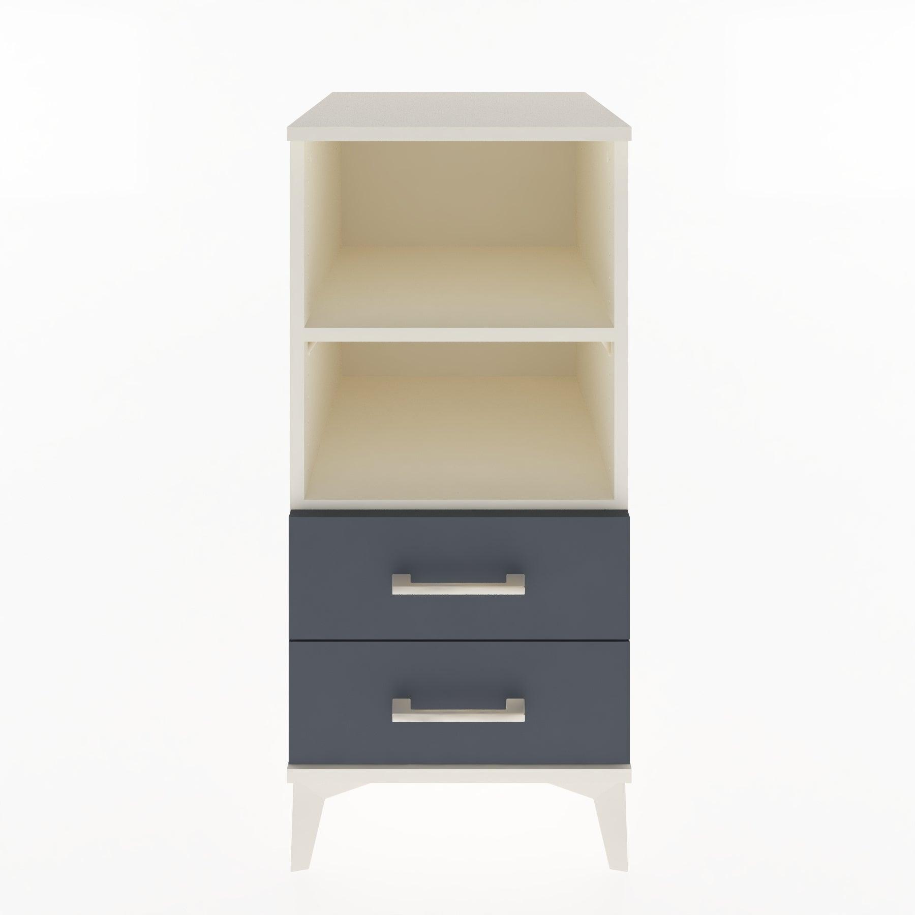 Woodntry Modular Nightstand Moonstone 44x44x84 cm with Drawer and Shelf CR20-1