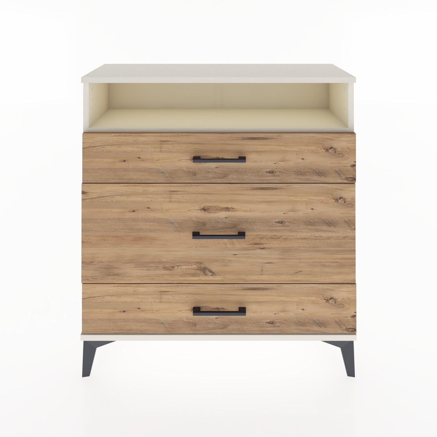 Woodntry Modular Dresser Moonstone 88x30x84 cm with Drawers and Shelves CR20-1