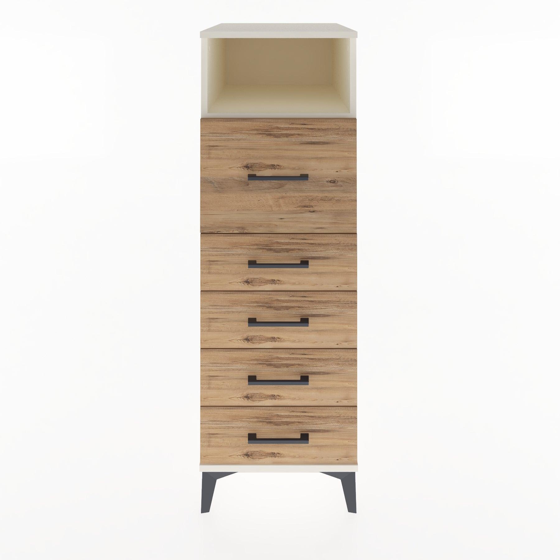 Woodntry Modular Cabinet Moonstone 44x30x122 cm with Drawers and Shelves CR20-1
