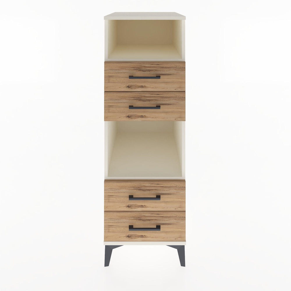Woodntry Modüler Dolap Aytaşı 44x30x122 cm Çekmeceli ve Raflı CR120-1