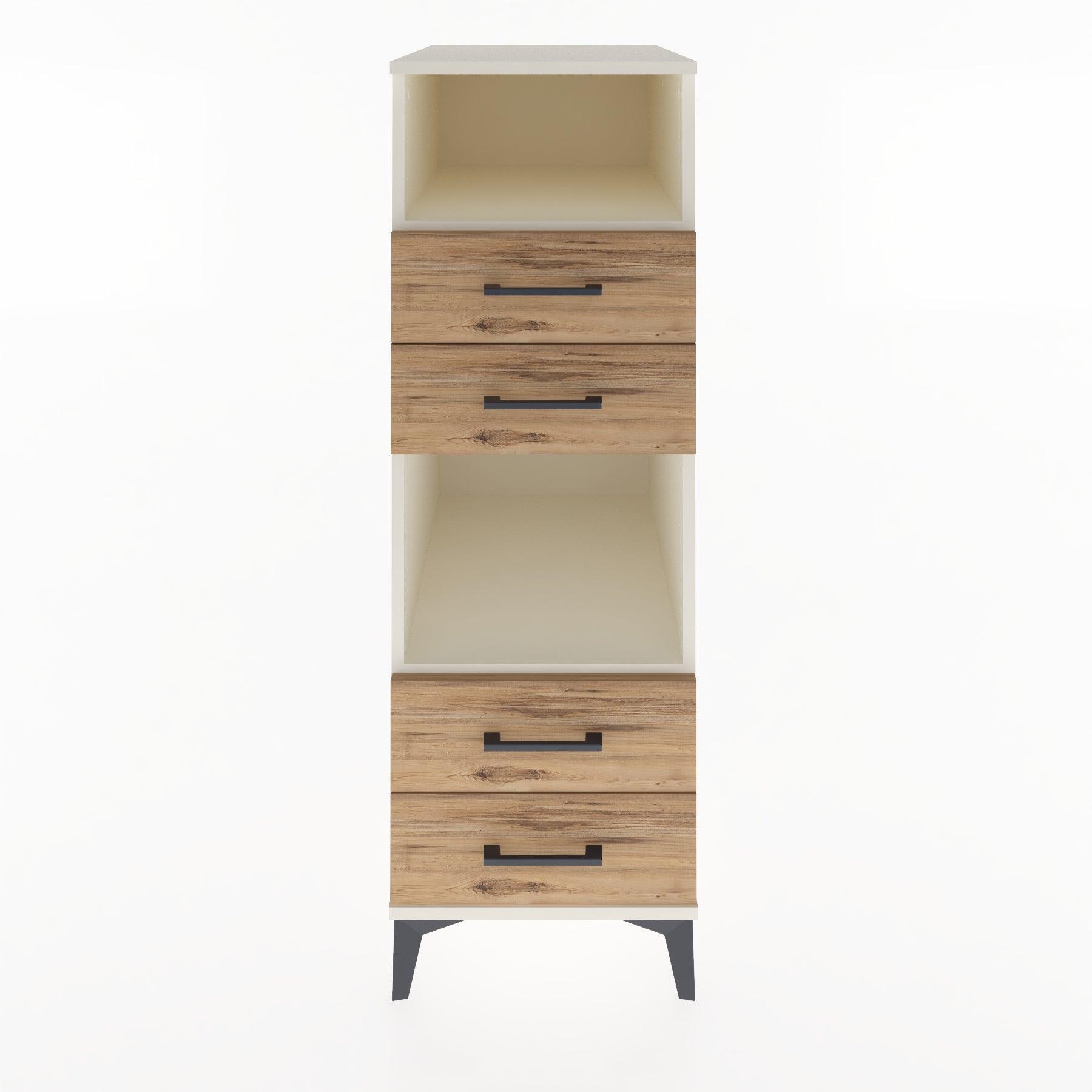 Woodntry Modular Cabinet Moonstone 44x30x122 cm with Drawers and Shelves CR120-1