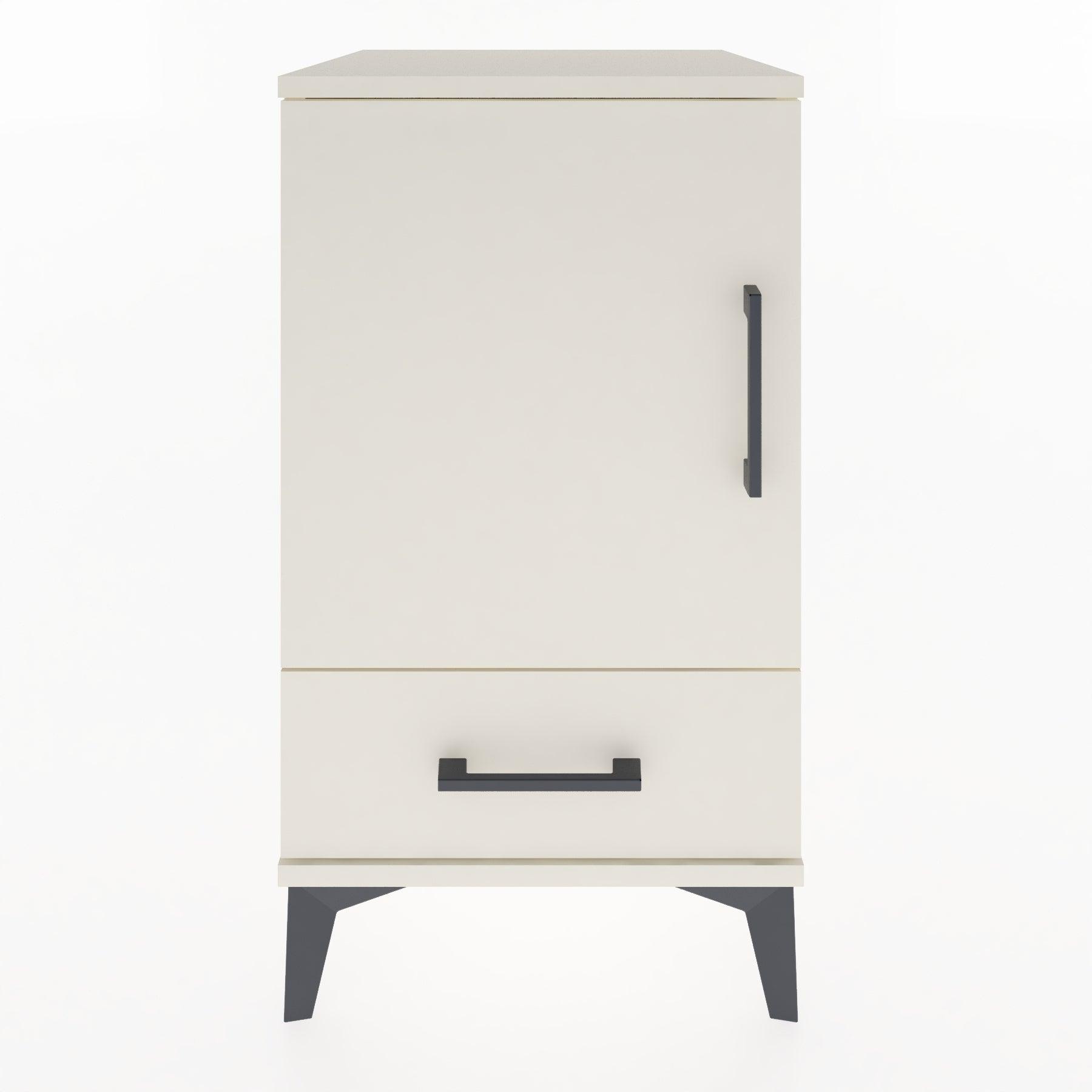 Woodntry Modular Nightstand Moonstone 44x44x68 cm with Cover and Drawer KC20-1