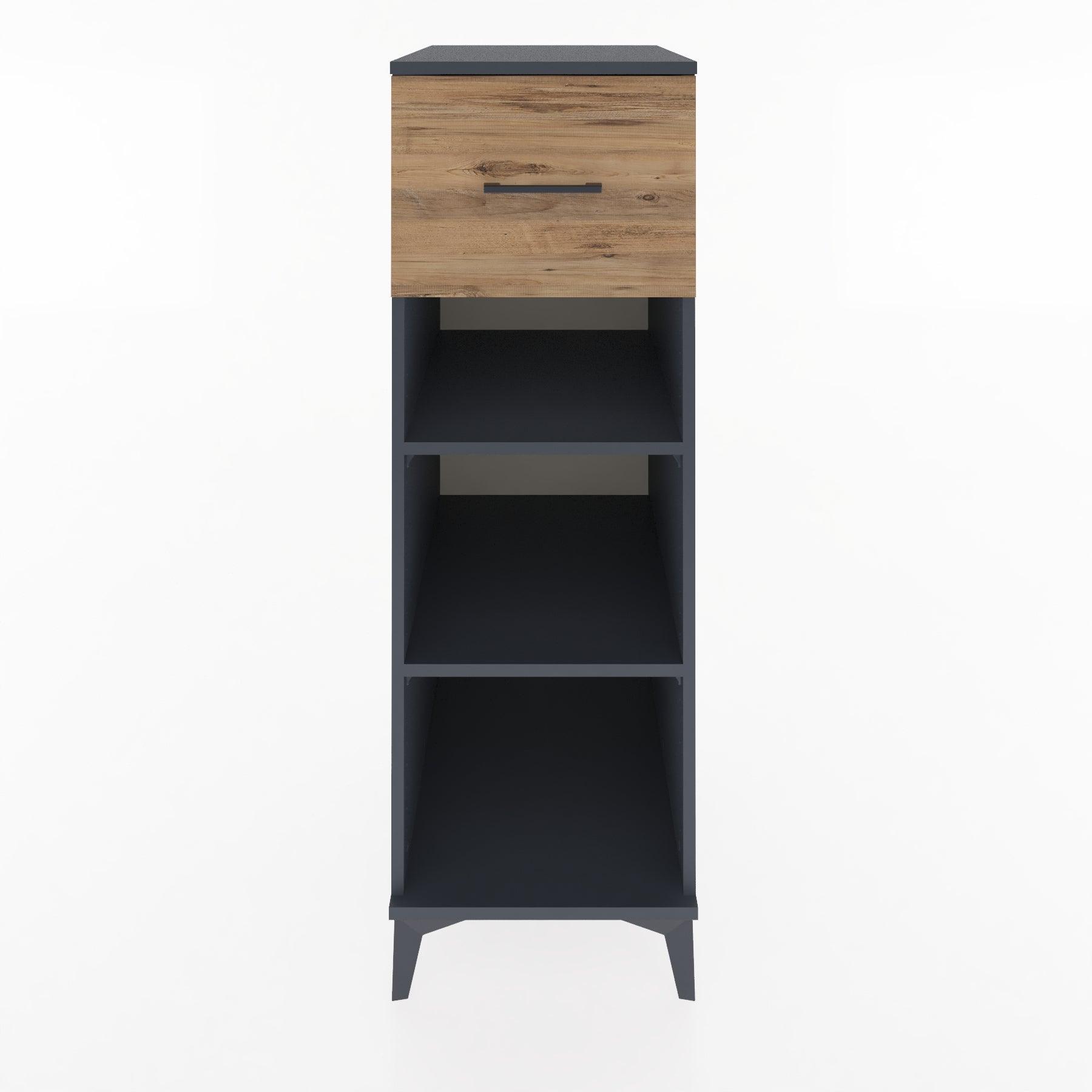 Woodntry Modular Cabinet Anthracite 44x30x122 cm with Drawers and Shelves CR70-2