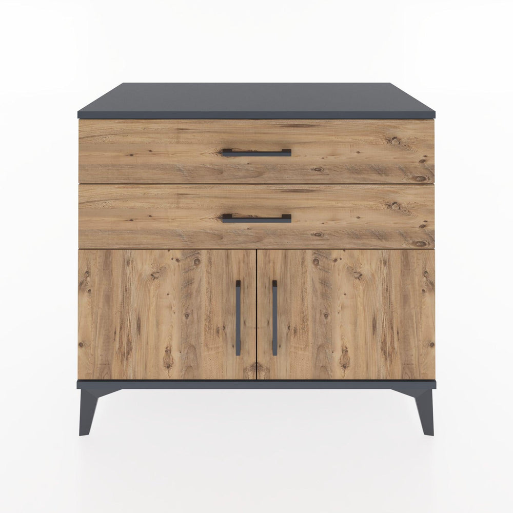 Woodntry Modular Dresser Anthracite 88x44x68 cm with Cover and Drawer KC20-2