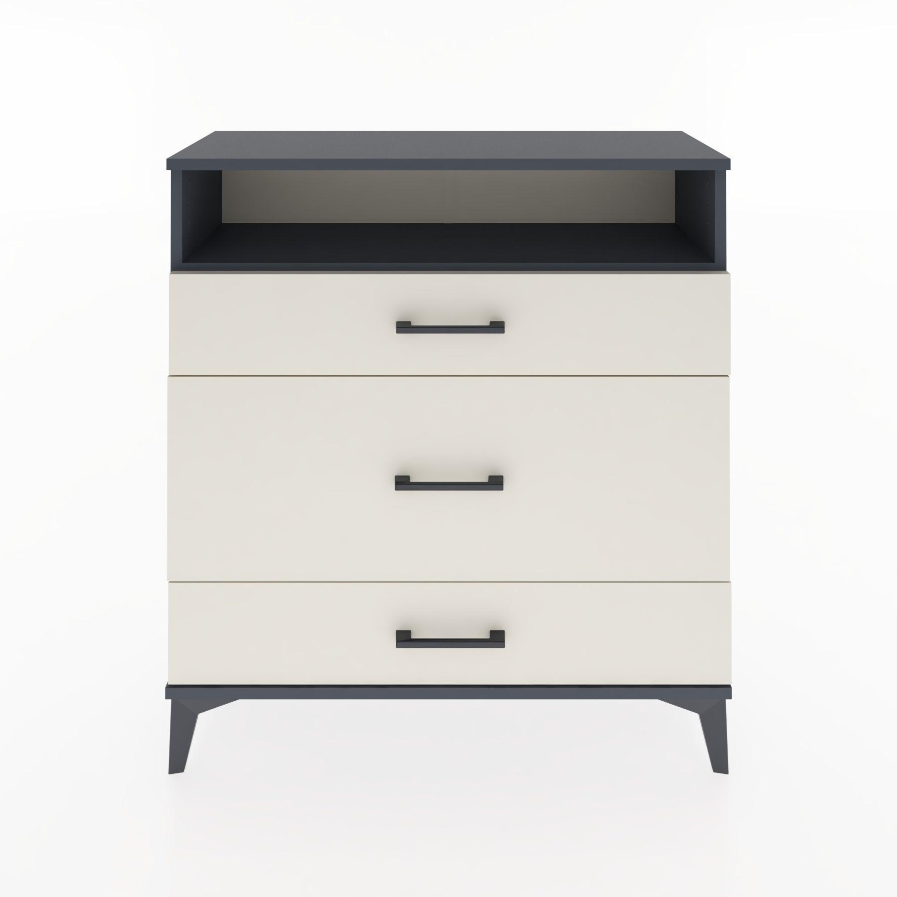 Woodntry Modular Dresser Anthracite 88x30x84 cm with Drawers and Shelves CR20-2