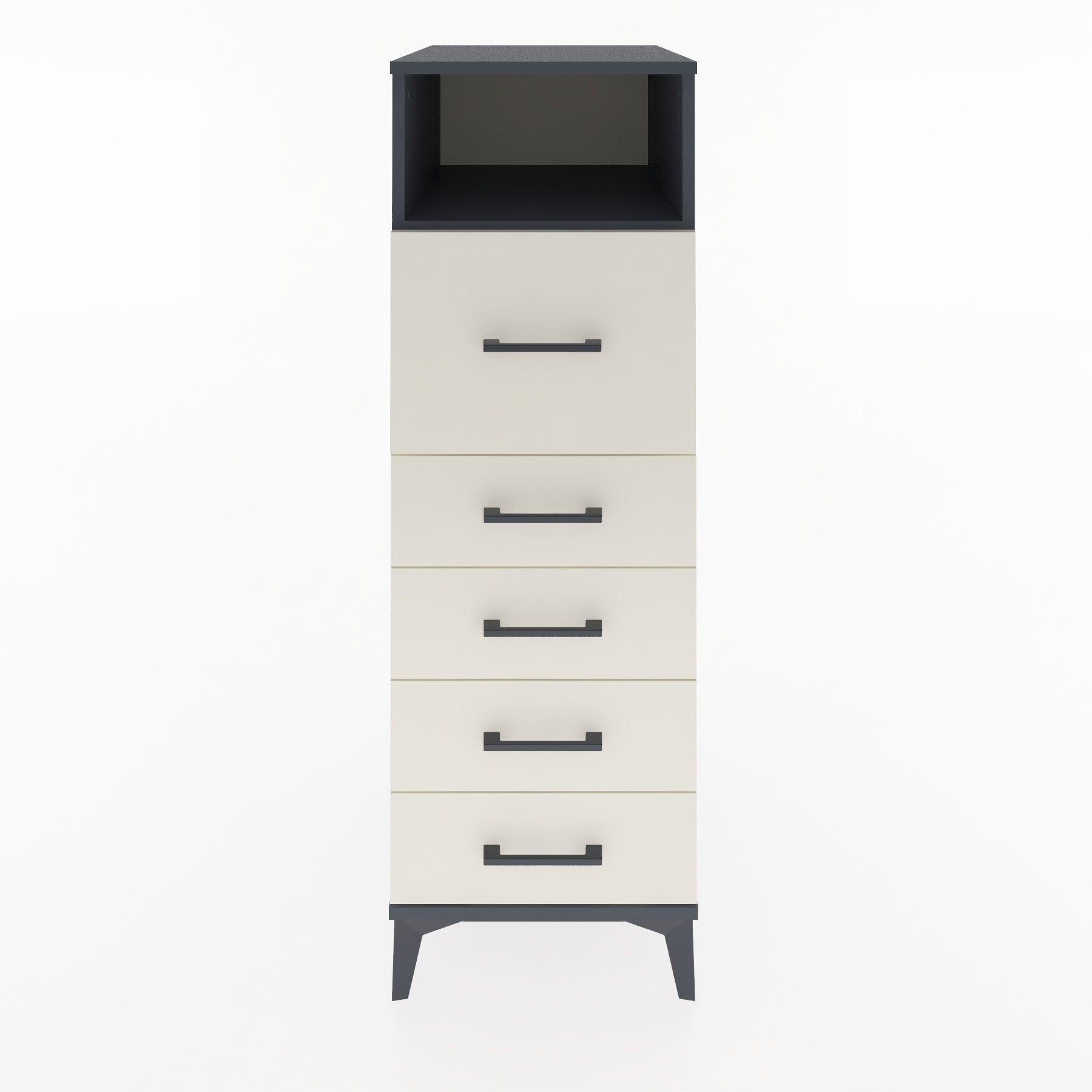 Woodntry Modular Cabinet Anthracite 44x30x122 cm with Drawers and Shelves CR20-2