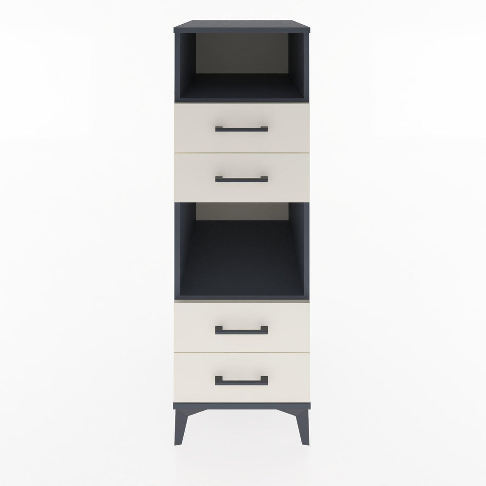 Woodntry Modular Cabinet Anthracite 44x30x122 cm with Drawers and Shelves CR120-2