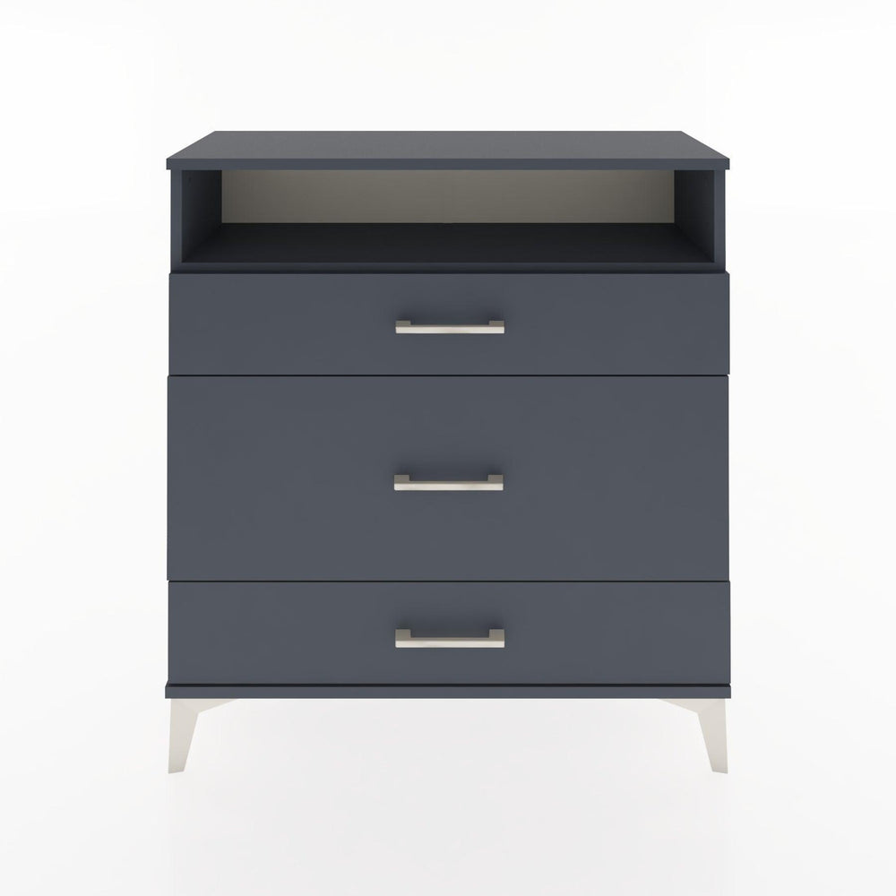 Woodntry Modüler Şifonyer Antrasit 88x30x84 cm Çekmeceli ve Raflı CR20-2