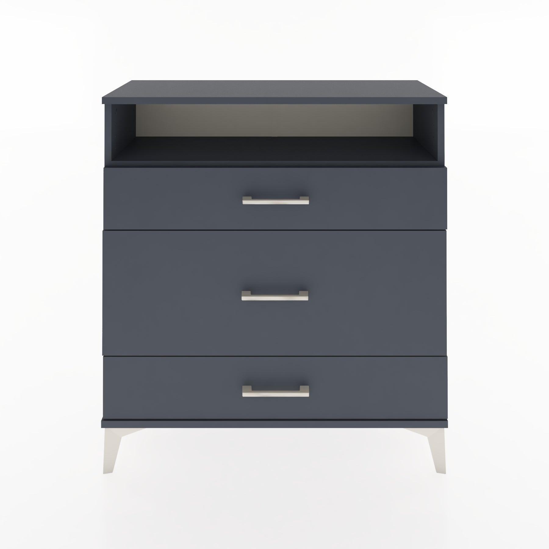 Woodntry Modular Dresser Anthracite 88x30x84 cm with Drawers and Shelves CR20-2