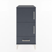Woodntry Modular Nightstand Anthracite 44x44x84 cm with Cover and Drawer KC42-2
