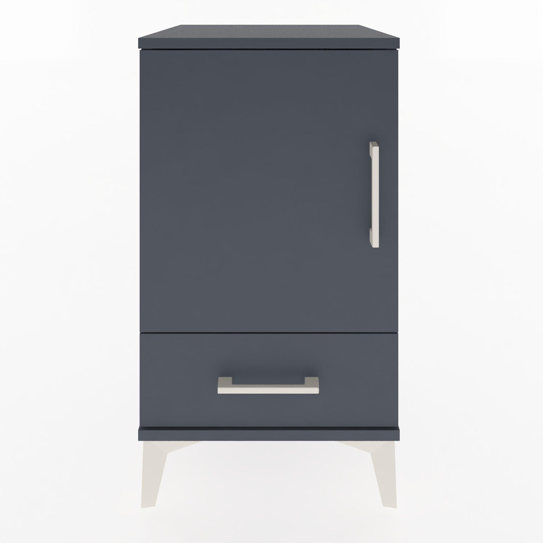Woodntry Modular Nightstand Anthracite 44x44x68 cm with Cover and Drawer KC20-2