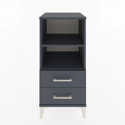 Woodntry Modular Nightstand Anthracite 44x44x84 cm with Drawers and Shelves CR20-2