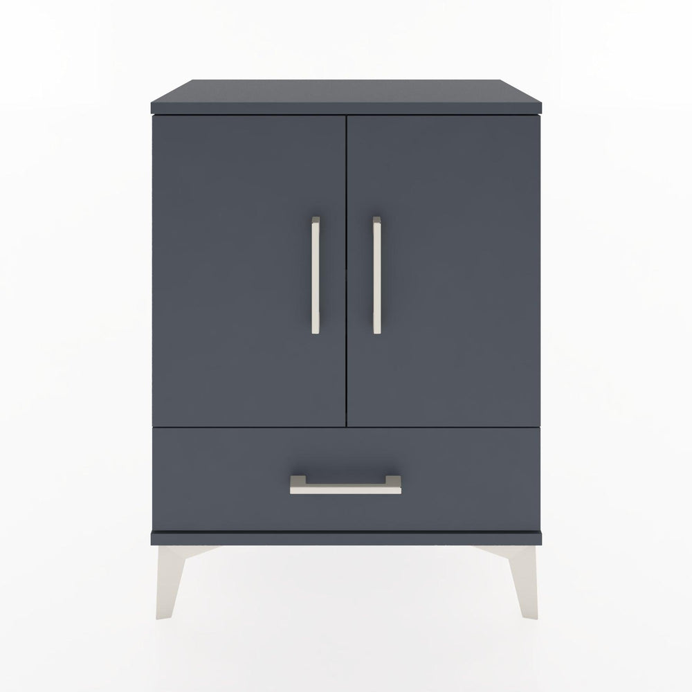 Woodntry Modüler Komodin Antrasit 60x30x68 cm Kapaklı ve Çekmeceli KC20-2