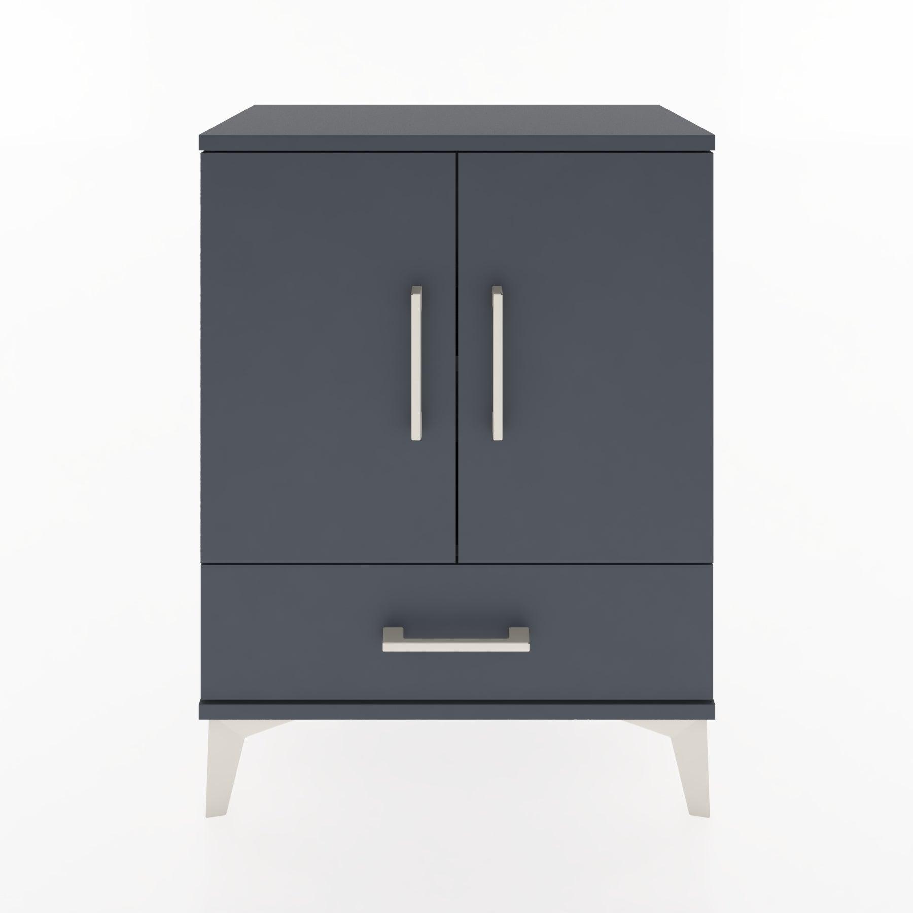 Woodntry Modular Nightstand Anthracite 60x30x68 cm with Cover and Drawer KC20-2