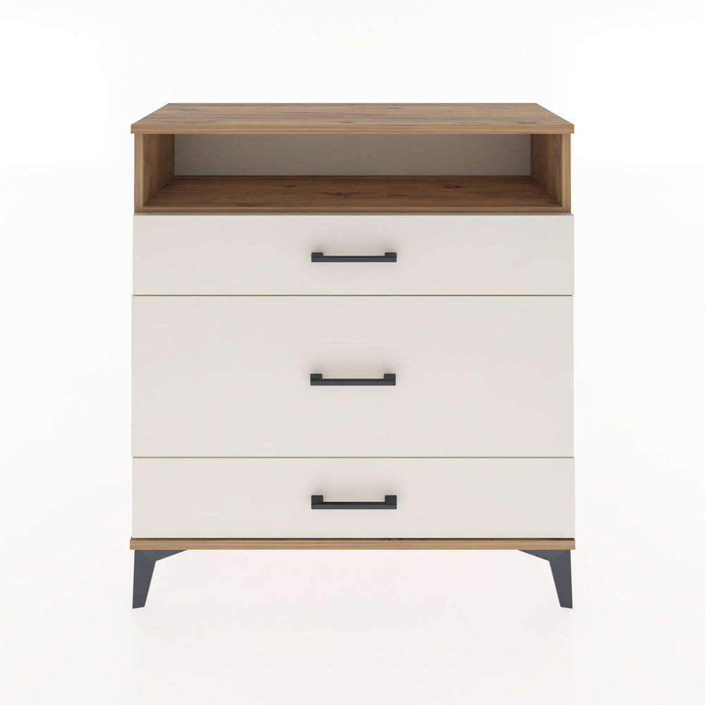 Woodntry Modüler Şifonyer Çam 88x30x84 cm Çekmeceli ve Raflı CR20-3