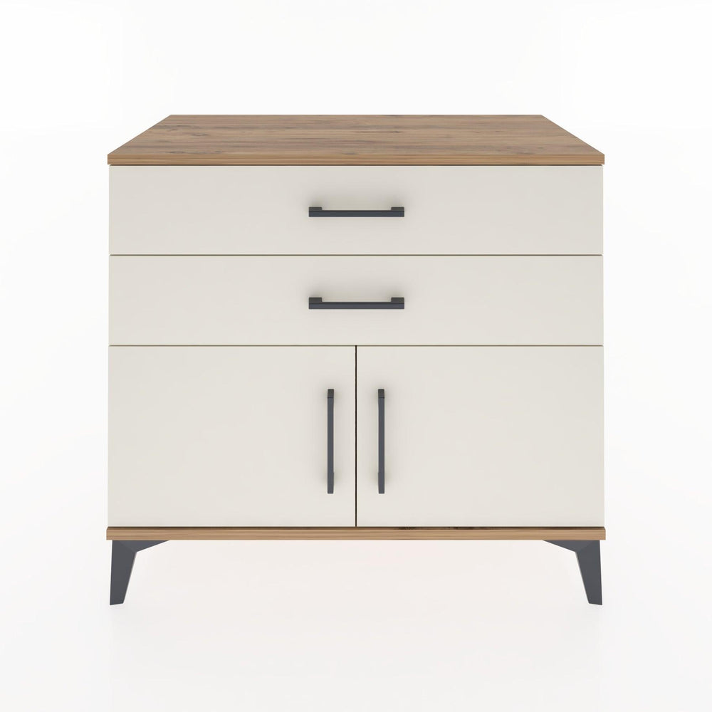 Woodntry Modüler Şifonyer Çam 88x44x68 cm Kapaklı ve Çekmeceli KC20-3