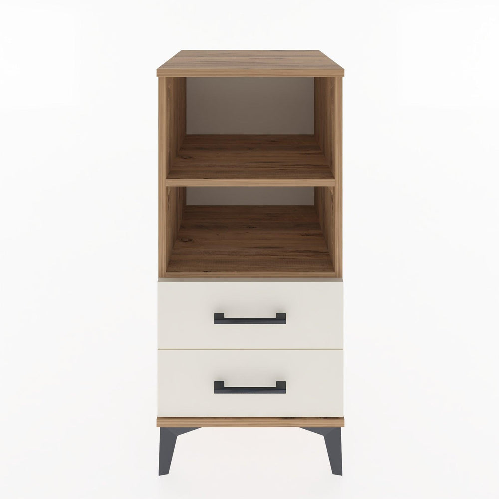 Woodntry Modular Nightstand Pine 44x44x84 cm with Drawers and Shelves CR20-3