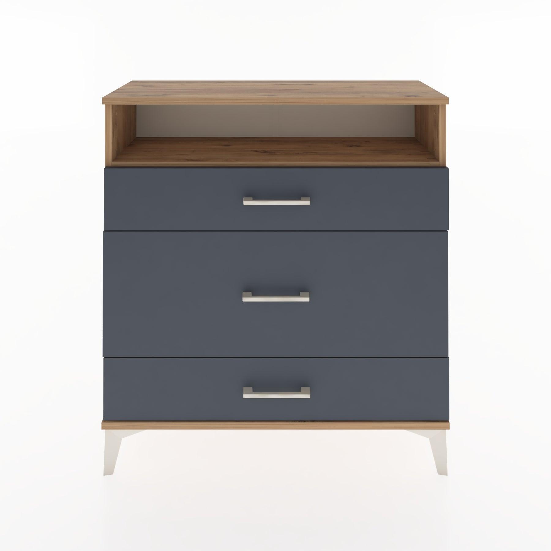 Woodntry Modular Dresser Pine 88x30x84 cm with Drawers and Shelves CR20-3