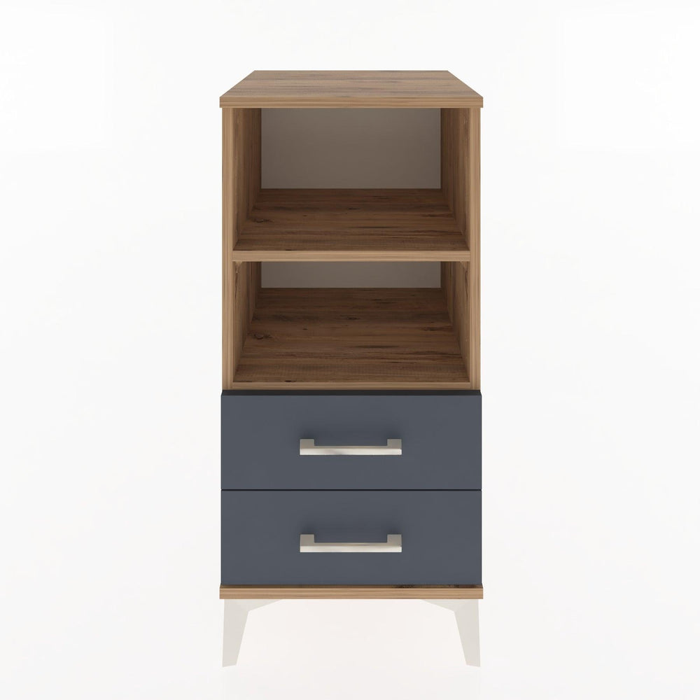 Woodntry Modular Nightstand Pine 44x44x84 cm with Drawers and Shelves CR20-3