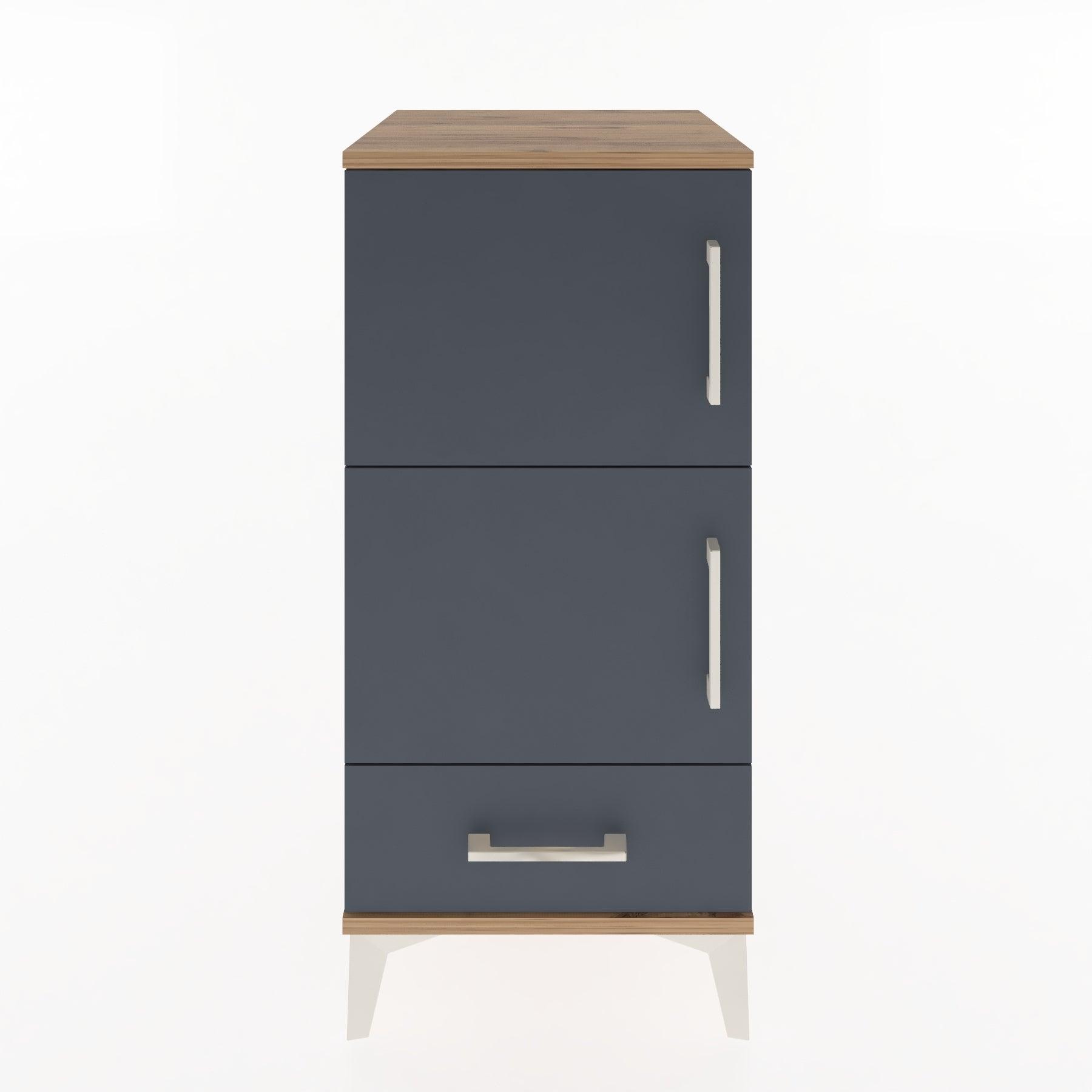Woodntry Modular Nightstand Pine 44x44x84 cm with Cover and Drawer KC42-3