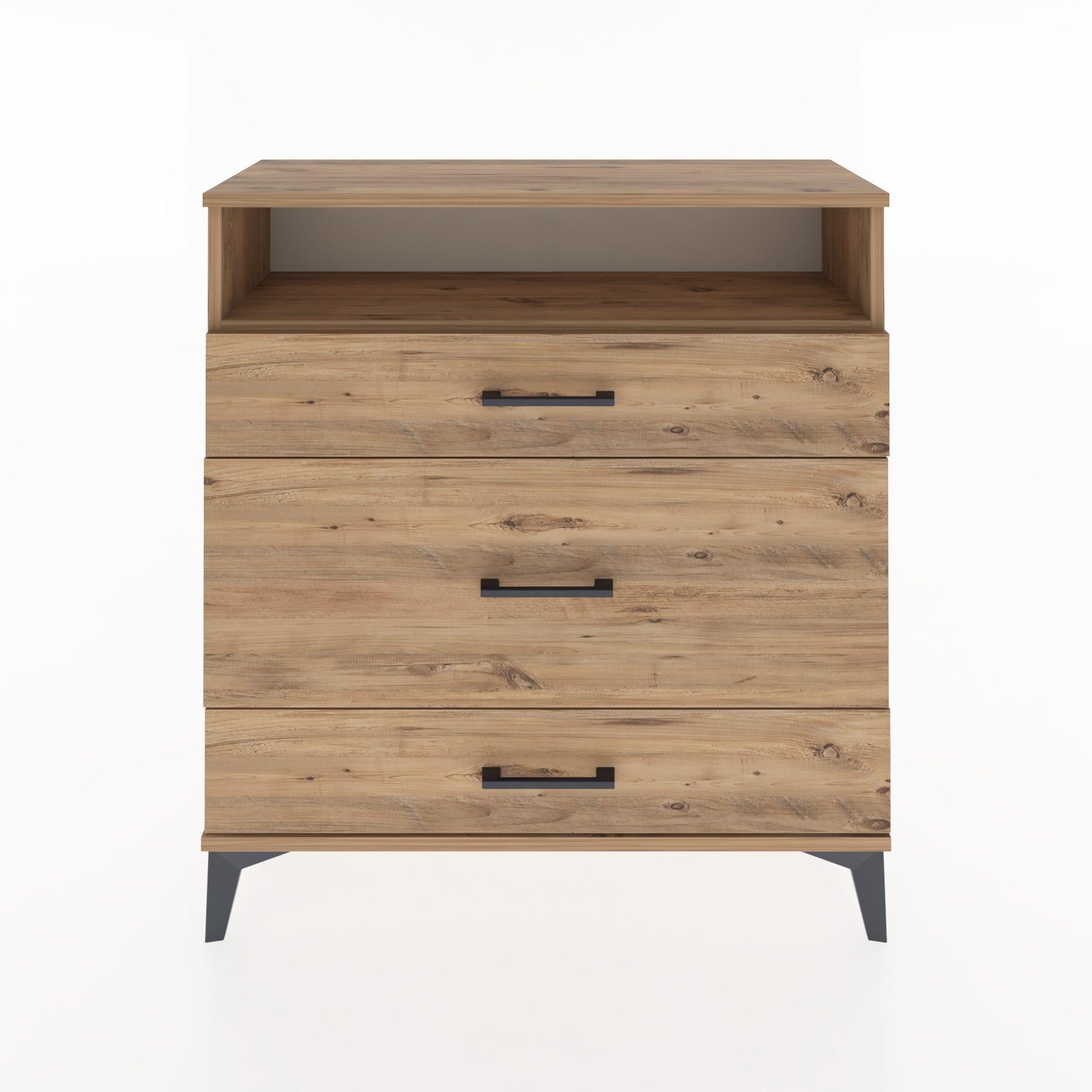Woodntry Modular Dresser Pine 88x30x84 cm with Drawers and Shelves CR20-3